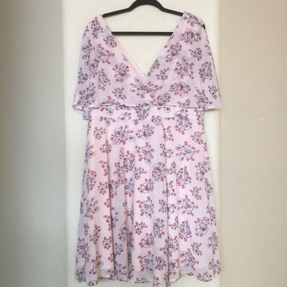 Pink floral dress